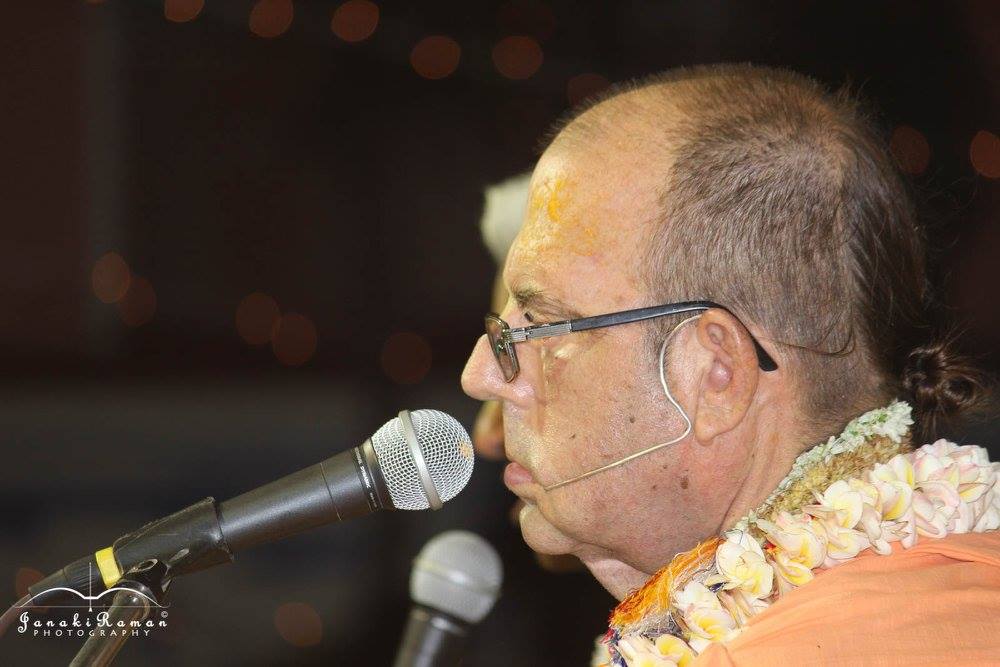 Jayapataka Swami at Vyasa Puja, Mayapur, India. 17th April 2016